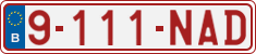License plate of Belgium, Vanity Plates (2010)