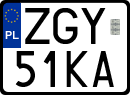 License plates of Poland, Regular car plates