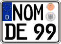 German license plate, Regular plates