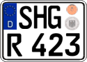 German license plate, Regular plates