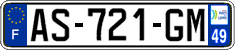 French license plate, SIV (ordinary)