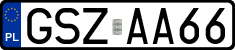 License plates of Poland, Regular car plates