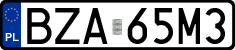 License plates of Poland, Regular car plates