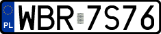 License plates of Poland, Regular car plates