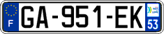 French license plate, SIV (ordinary)