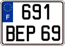 French license plate, FNI