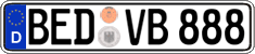 German license plate, Regular plates