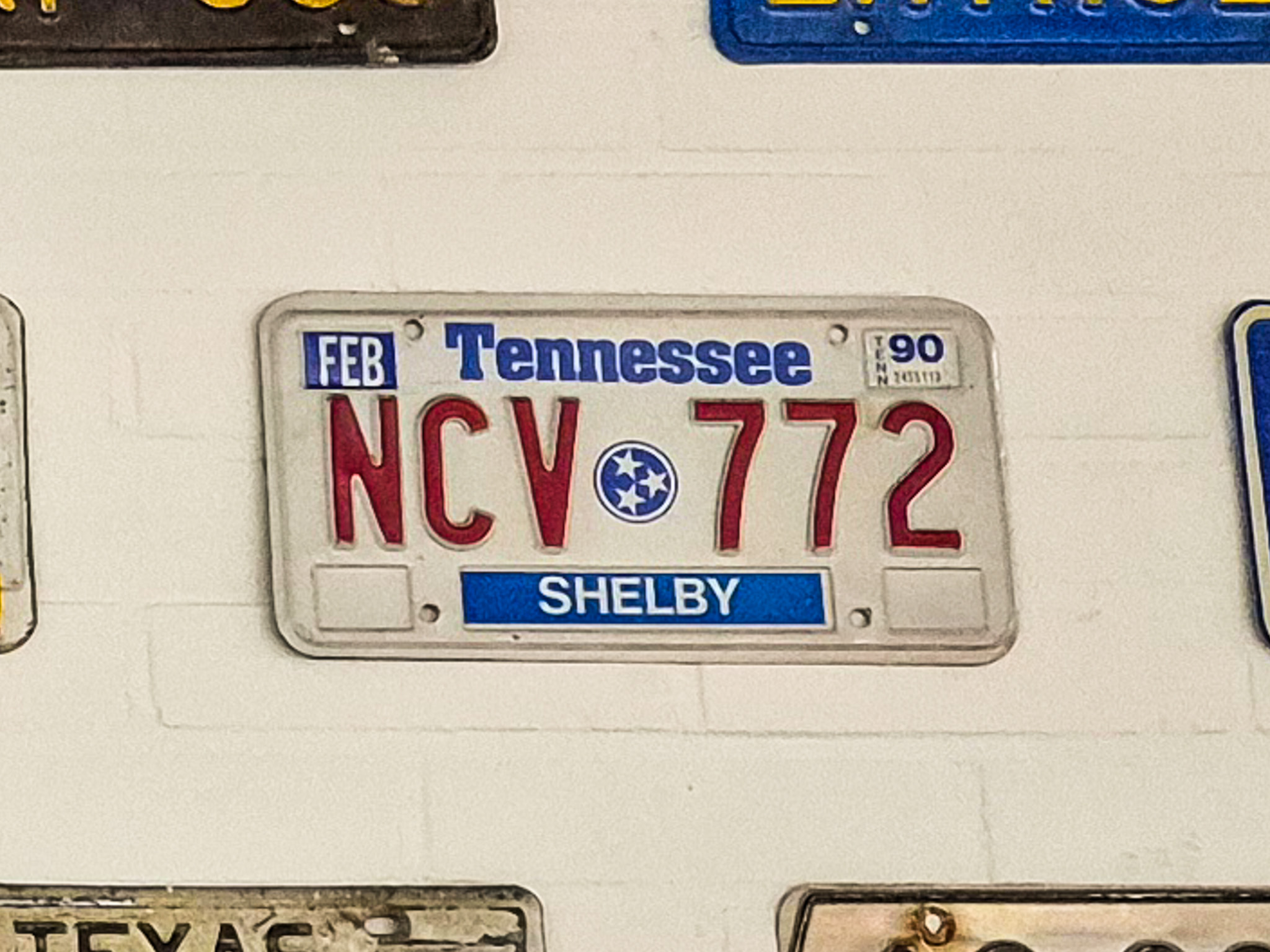 NCV 772, License plate without vehicle 