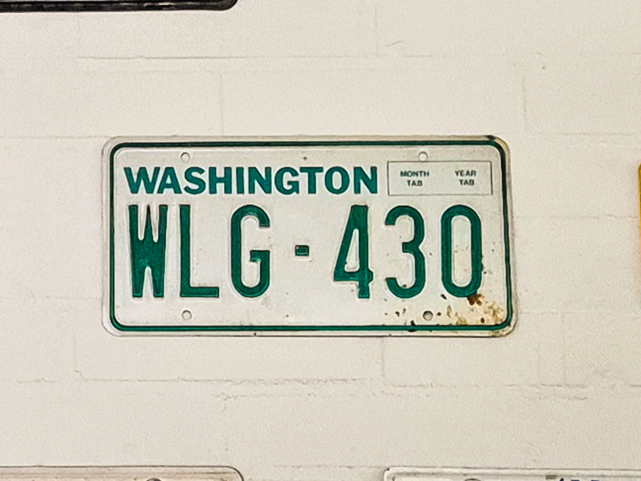 WLG 430, License plate without vehicle 