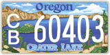 Oregon, Specialty plates (AB 12345)