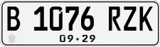 License plate of Indonesia, Regular plates