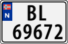 License plate of Norway, Cars