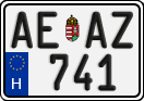 license plates of Hungary, Regular plates (2022)
