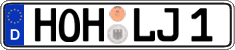 German license plate, Regular plates
