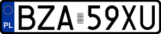License plates of Poland, Regular car plates