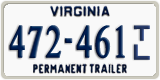 Virginia, Permanent Trailer (123-456 T/A)