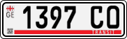 License plate of Georgia, Export transit plates