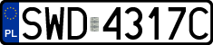 License plates of Poland, Regular car plates