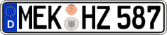 German license plate, Regular plates