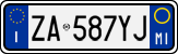 License plate of Italy, Cars (1994 year series)