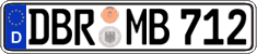 German license plate, Regular plates