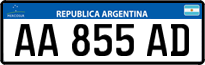 License plate of Argentina, Cars (Mercosur, AB 123 CD)