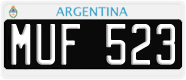 License plate of Argentina, Cars (1995, ABC 123)