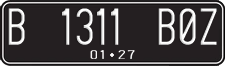 License plate of Indonesia, Regular plates