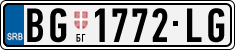 License plate of Serbia, Cars
