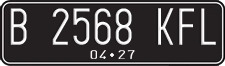 License plate of Indonesia, Regular plates