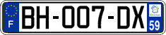 French license plate, SIV (ordinary)