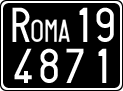 License plate of Italy, Cars (1927 year series)