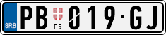 License plate of Serbia, Cars