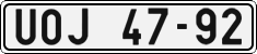 License plate of the Czech Republic, Cars (1960)