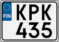 License plate of Finland, Cars