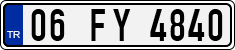 License plate of Turkey, Regular plates