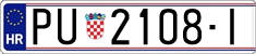 License plate of Croatia, Regular plates