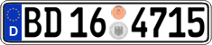 German license plate, Authorities and federal agencies