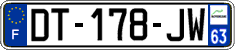 French license plate, SIV (ordinary)
