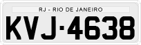 License plate of Brazil, Private owners (1990)