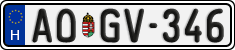 license plates of Hungary, Regular plates (2022)