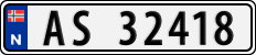 License plate of Norway, Cars