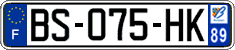 French license plate, SIV (ordinary)