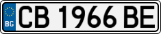License plate of Bulgaria, Cars