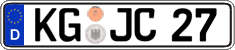German license plate, Regular plates