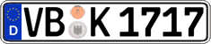 German license plate, Regular plates