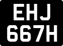 License plate of the United Kingdom, 1963 year system