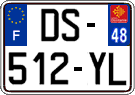 French license plate, SIV (ordinary)