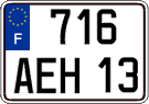 French license plate, FNI