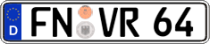German license plate, Regular plates